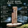 Striking Viking Beard Pencil Filler - Pack of 2, Light Brown - Long-Lasting Wear & Waterproof Beard Filling Pen Kit - Precision Shaping Tip & Hair Brush - Gap-Filling Coverage & Stubble Color Pen view 3