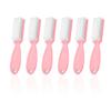 SQULIGT 6Pcs Nail Brush for Cleaning Fingernails, Handle Grip Cleaning Brush for Nail and Toenail, Nail Dust Brush Manicure Pedicure Tools Scrubbing Brush Women Men Home Salon(Pink) view 1
