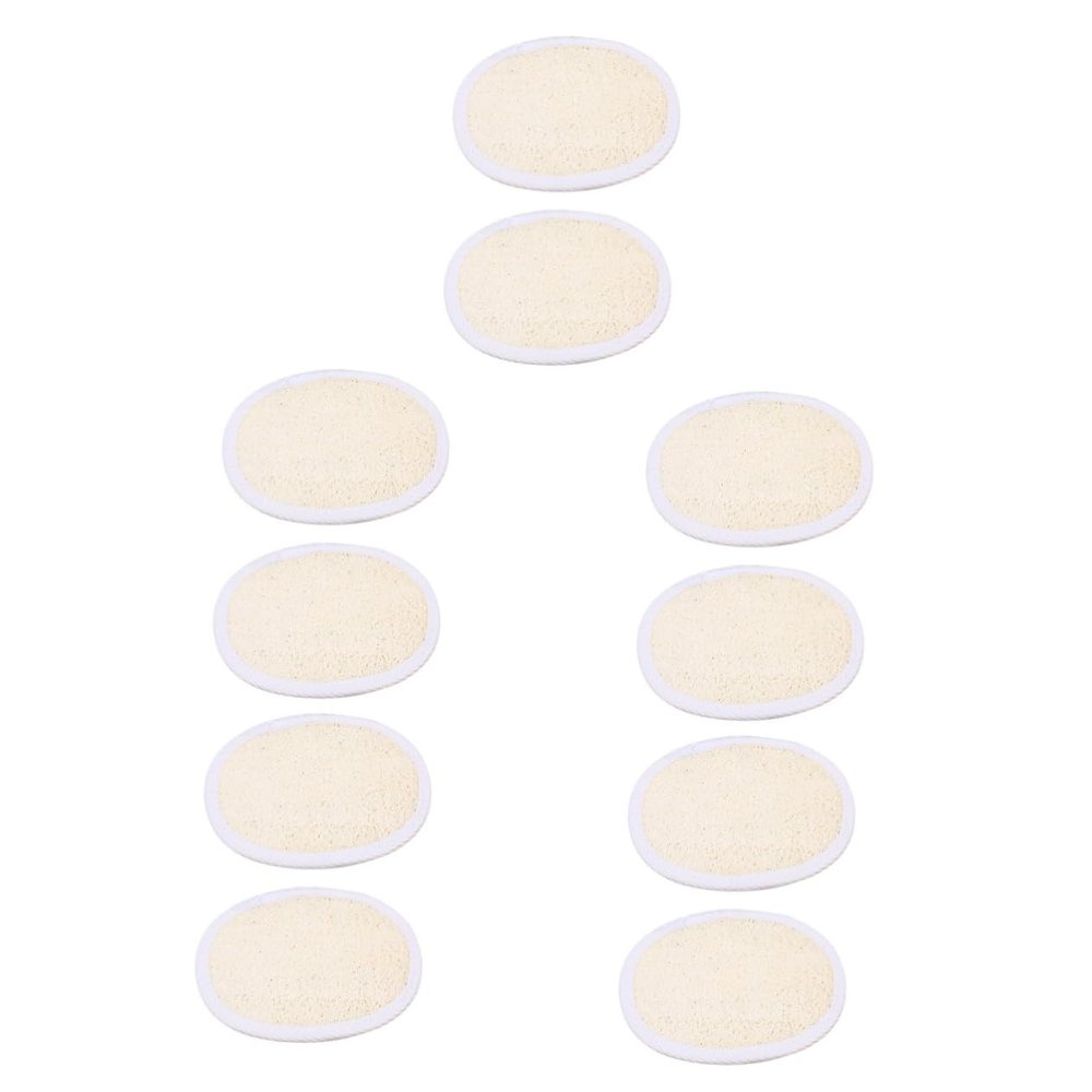 Beavorty 10pcs Exfoliating Loofah Sponge Pad Loofah Body Scrubbers Gentle Skin Bath Brush