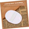 Beavorty 4pcs Natural Loofah Pads Body Scrubbers for Shower Back Gentle Exfoliating Sponge Pads for Boys and Girls Adults Easy Hang Grip Lanyard Elastic Band view 3