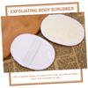 Beavorty 4pcs Natural Loofah Pads Body Scrubbers for Shower Back Gentle Exfoliating Sponge Pads for Boys and Girls Adults Easy Hang Grip Lanyard Elastic Band view 4