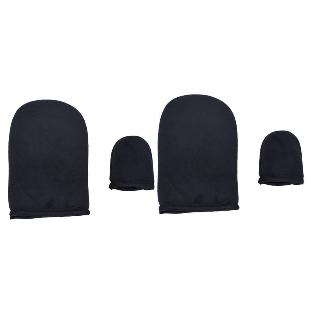FOMIYES 4pcs Self Tanning Mitt Flocking Gloves for Makeup Application Oil and Sunscreen Use Soft Sponge for Sunless Tanning Compact and Portable for Women and Girls