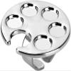 Silver Mini Manicure Palette Metal Paint Palette Finger Rings Nail Art Tools Makeup Palettes view 1