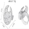 Silver Mini Manicure Palette Metal Paint Palette Finger Rings Nail Art Tools Makeup Palettes view 2