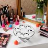 Silver Mini Manicure Palette Metal Paint Palette Finger Rings Nail Art Tools Makeup Palettes view 4