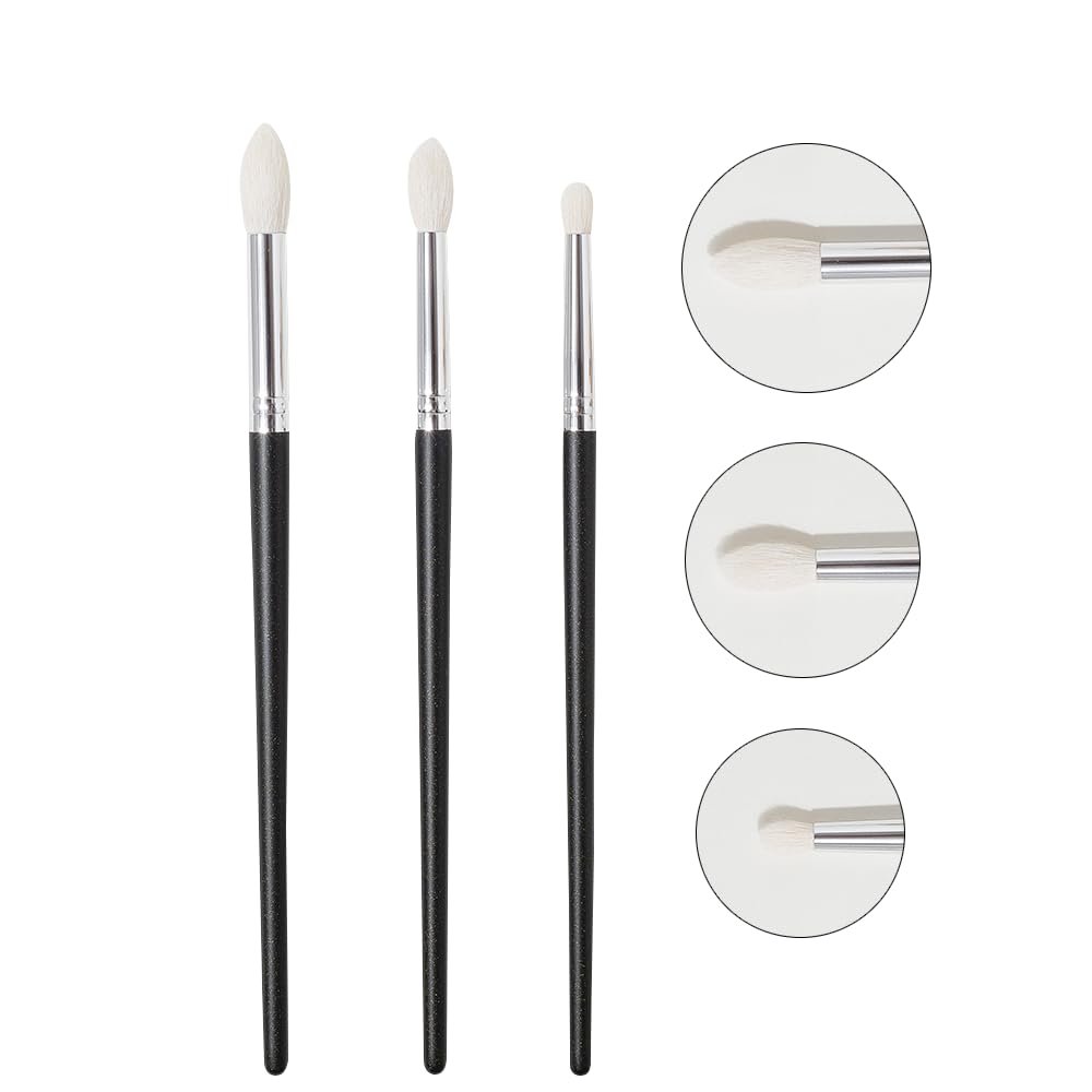 3Pcs Goat Hair Tapered Crease Blending Brush Eyeshadow Make Up Cosmetic Kit Maquiagem Smudge Eye Makeup Brushes
