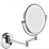 8-Inch LED Lighted Wall Mount Makeup Mirror, Two-Sided Extension Wall Mount Mirror, 360 Degree Swivel Bathroom Mirror, 12-Inch Extension, 5X Magnification, Chrome Bedroom Bathroom,Silver,8InchPlug view 1