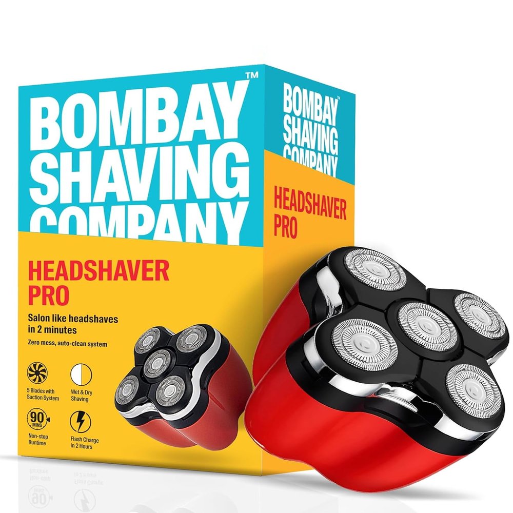 Bombay Shaving Company Head Shaver Pro | 120 Min Charge time, 90 Min Run time, Charging Indicator | IPX6 Waterproof | Head Shaver for Bald Men | Hair Trimmer for Men Orange