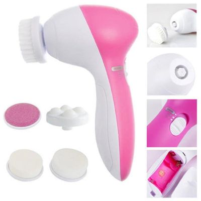 Aronpro 5 in 1 Electric Facial Cleansing Brush, Beauty Face Care Massager Facial Cleaner Massage Tool Suitable for Different Skin Types