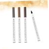 FOMIYES Eyebrow Makeup Tool 4pcs Liquid Eyebrow Pen Fine Sketch Natural Hair Look Brown Chestnut view 4