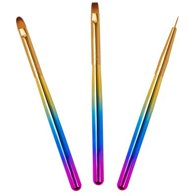 FOMIYES 1set Nail Art Painting Pen Set Colorful Gradient Drawing Tools for Manicure Nail Decoration Nylon Brushes for Art Salon