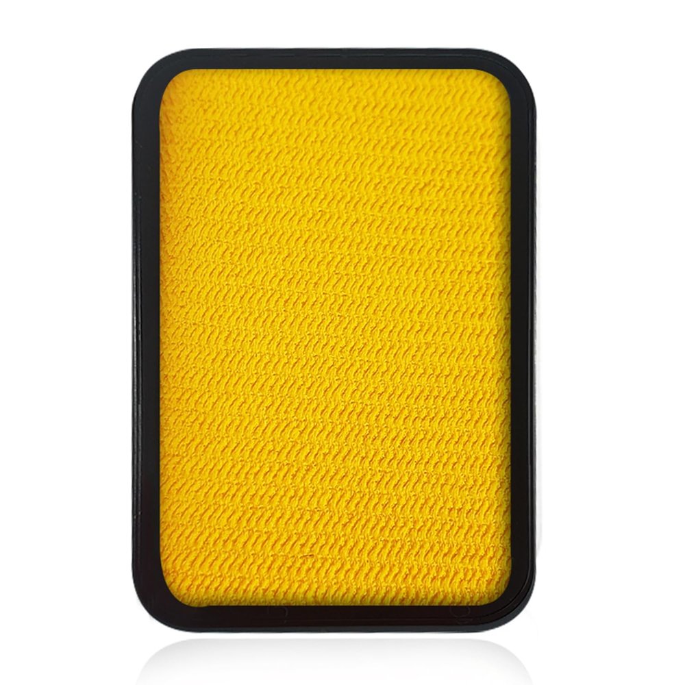 Kraze FX Face Paint Palette Refill - Yellow Face Paint (10 gm)-Hypoallergenic Non-Toxic Water Activated Professional Halloween Face & Body Painting Makeup Supplies for Kids Safe Adults