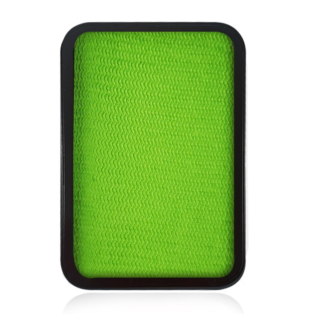 Kraze FX Lime Green Face Paint Palette Refill (10 gm) - Hypoallergenic Non-Toxic Water Activated Professional Halloween Face & Body Painting Makeup Supplies for Kids & Adults