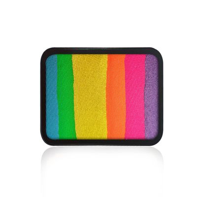 Kraze FX Face Paint Palette Refill - Supreme Sunset (20 gm), Professional 1-Stroke Split Cake, Hypoallergenic, Non-Toxic, Water Activated Halloween Face & Body Painting Makeup Supplies for Kids