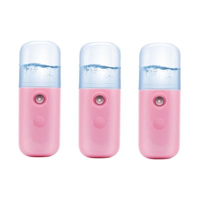 FRCOLOR 3pcs USB Nano Mist Facial Steamer Portable Handheld Spray Device for Hydration and Skin Care for Daily Use Convenient USB Charging Non- Grip