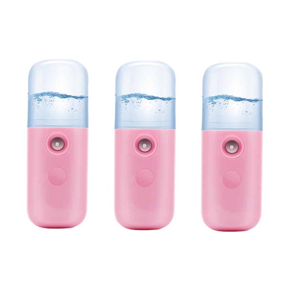 FRCOLOR 3pcs USB Nano Mist Facial Steamer Portable Handheld Spray Device for Hydration and Skin Care for Daily Use Convenient USB Charging Non- Grip