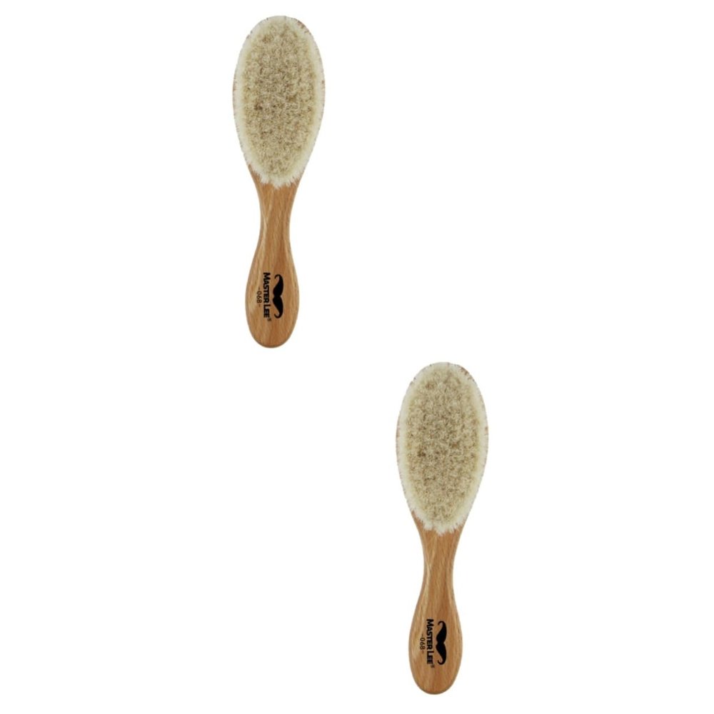 FOMIYES 2pcs Dense Wool Brush Curved Handle for Efficient Hair Cleanup for Household and Barber Shop Use for Men Face and Beard Grooming