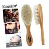 Beavorty 2pcs Dense Wool Cleaning Brush Curved Handle for Men Beard and Hair Care for Barber Shops and Home Use Compatible Shaving Products and Moisturizers view 3