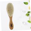 FOMIYES 3pcs Dense Wool Brush Curved Natural Handle for Beard Care and Hair Cleanup Barbershops and Homes for Removing Fine Residue and Cut Hair view 2