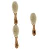 Beavorty 3pcs Dense Wool Brush Curved Handle for Beard and Hair Care for Barbershops and Home Use for Cleaning Hair Residue and Styling Products view 1