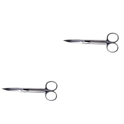FOMIYES 2pcs Curved Stainless Steel Scissors for Makeup Portable Eyebrow and Tape Cutting Tool and Easy to Carry Pvc Packaging