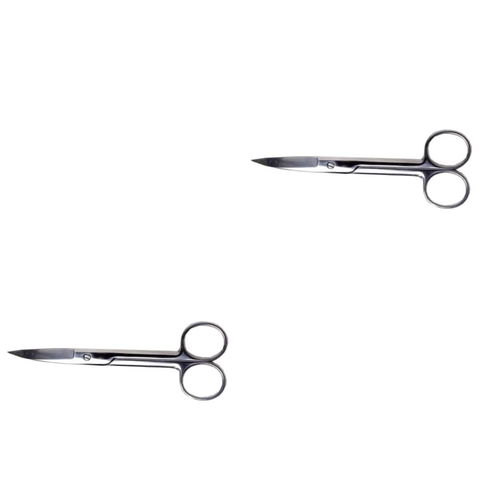 FOMIYES 2pcs Curved Stainless Steel Scissors for Makeup Portable Eyebrow and Tape Cutting Tool and Easy to Carry Pvc Packaging