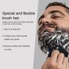 Beard Scrubber Brush, Promote Beard Exfoliator Brush Pores Cleansing Improve Circulation Soft Silicone Suction Cup for Daily Use (Black) view 3