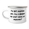 Barber Gifts For Coworkers, I'm Not Ignoring You. I'm a Barber and Can't!, Inspirational Barber 12oz Camper Mug, From Colleagues, Barber shop, Barbers, Barbering, Haircut, Hair cut, Hairstyle view 1