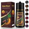Light Brown Hair Dye Shampoo, 4 Weeks of Vibrant Color in Minutes, 3 in 1 Color Shampoo Hair Dye for Women Men, Natural Brown Coloring Shampoo for Painting Hair, Shampoo Para Canas, Herbal Formula view 1