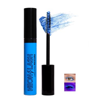 Easilydays Blue Mascara for Eyelashes, Liquid Lash Colored, Colorful Waterproof Fluorescent for Eyelashes Long lasting Charming Voluminous Lashes for Women, Day or Night Stage, Clubbing (#05 Blue)