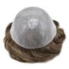 Toupee For Men 100% Remy Human Hair 0.1mm-0.2mm Clear Poly Hair Replacement Ssyetem For Men Durable Mens Hair Pieces Natural Looking Hair Unit For Mens Toupee Human Hair (8''X10''-100% light medium, #5 MEDIUM LIGHT BROWN) view 4