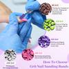 12 Pcs File Nail 80Grit Double Sided Nail File, Professional Nail File, Pink Sanding Bands for Nail Drill 100pcs, 180 Grit Sanding Bands for Nail view 4