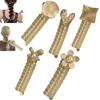 Bowknot Braided Telephone Wire Hair Bands,New Phone Cord Straight Spiral Hair Ties, Ponytail Braids Fixed Hair Rope Accessory (5pcs-b,L) view 1