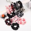 12PCS Halloween Blood Hair Scrunchies Spooky Horror Eyeball Skull Skeleton Moon Star Ghost Hair Ties for Women Girls Ladies Party Gifts view 4