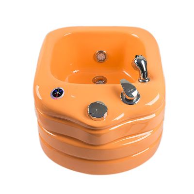 Foot Bath Colorful Lamp Footbath Hot And Cold Adjustment Foot Bath Spa With Heat And Massage Pedicure Bowl Stress Relief For Fatigue And Tired Feet Massage Foot Acrylic Foot Bath ( Color : Orange , Si