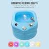 Foot Bath Colorful Lamp Footbath Hot And Cold Adjustment Foot Bath Spa With Heat And Massage Pedicure Bowl Stress Relief For Fatigue And Tired Feet Massage Foot Acrylic Foot Bath ( Color : Orange , Si view 2