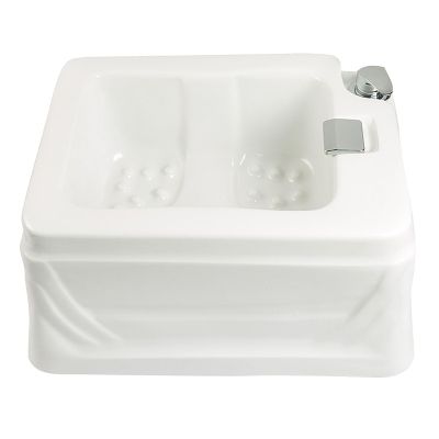 HPIRFYE Acrylic Pedicure Sink Heated Foot Spa Deep Foot Bath Spa with Massage Hot and Cold Adjustment Pedicure Bowl Massage Foot Floor Type Foot Massage Basin Used in Beauty Salons and Nail Salons