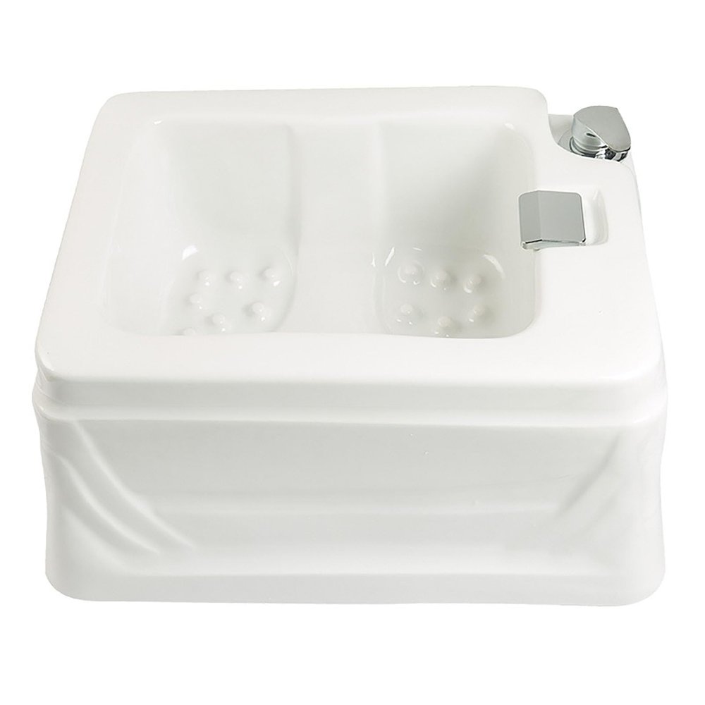 HPIRFYE Acrylic Pedicure Sink Heated Foot Spa Deep Foot Bath Spa with Massage Hot and Cold Adjustment Pedicure Bowl Massage Foot Floor Type Foot Massage Basin Used in Beauty Salons and Nail Salons