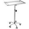 ChoJiah Extra Large Mayo Stand Rolling Salon Tray on Wheels Hairstylist Tray Heavy Duty Tattoo Tray, Ideal Use for for Hair Salon Dental Hairstylist Cart view 1