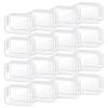 TISRATOK 16 PCS Clear Makeup Bag, Travel Essentials Toiletry Bag, Transparent PVC Cosmetic Organizer Toy Storage Pouch for Women Men - WHITE,Small view 1
