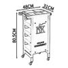 GagalU Beauty Salon Rolling Trolley with 4 Drawer, Stylist Hairdresser Cart with Wheel, 20 Kg Capacity, Equipment with Appliance Holder, view 2