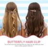 Beavorty Rhinestone Hair Clip Butterfly Barrette for Thick Hair for Parties Weddings and Daily Wear Sturdy Alligator Clip view 3