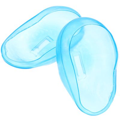 COHEALI Silicone Ear Protection Tools for Hair Dyeing Waterproof Reusable Ear Covers for Hair Coloring 3.15 X 1.77 X 0.98 Inches Blue Protectors for Beauty Salon Use