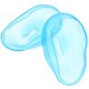 COHEALI Silicone Ear Protection Tools for Hair Dyeing Waterproof Reusable Ear Covers for Hair Coloring 3.15 X 1.77 X 0.98 Inches Blue Protectors for Beauty Salon Use view 1