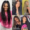 FreeTress Human Hair Braids Island Curl Bulk 18" (COPPER) view 2