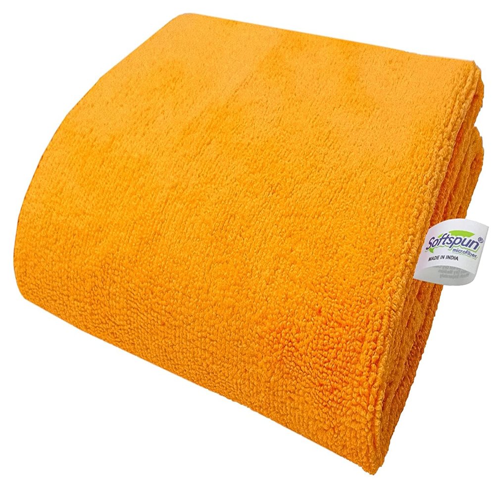 BlackBuck Microfiber Hair & Face Care Bath Towel 1pc 60x120cm 340 GSM Orange Ultra Absorbent Super Soft & Comfortable Quick Drying for Men & Women Daily Use Pack of 1 Extra Large Size Unisex.