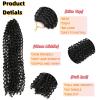 Passion Twist Hair Water Wave Crochet Braids Bohemian Spring Twist Hair No Loop Curly Braiding Locs Synthetic Hair Extension For Women(1B,18in Pack6) view 3