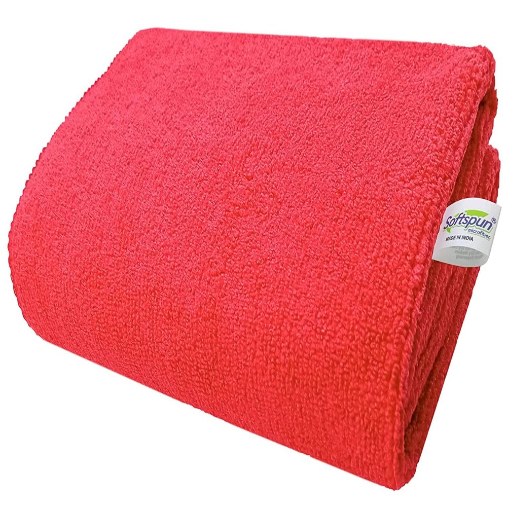 BlackBuck Microfiber Hair & Face Care Bath Towel 1 pc 60x120cm340 GSM Red Ultra Absorbent Super Soft & Comfortable Quick Drying for Men & Women Daily Use Pack of 1 Extra Large Size Unisex