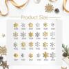 ONEUPIN 24Pcs Snowflakes Nail Art Charms Glitter 3D Crystals Diamonds Rhinestones Metal Alloy Christmas Snowflakes Nail Charms Gems Design for Women view 2