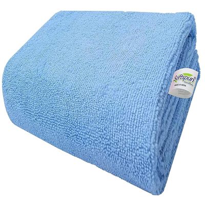 BlackBuck Microfiber Hair & Face Care Bath Towel (1 pc, 60x120cm) 340 GSM, Sky Blue, Ultra Absorbent, Super Soft & Comfortable, Quick Drying for Men & Women Daily Use (Pack of 1)